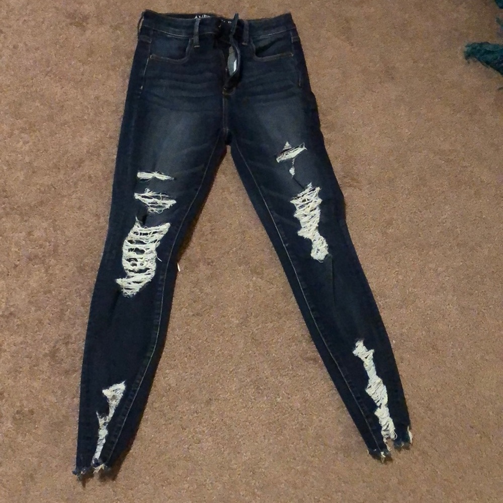 American Eagle Super Stretched Distressed Denim